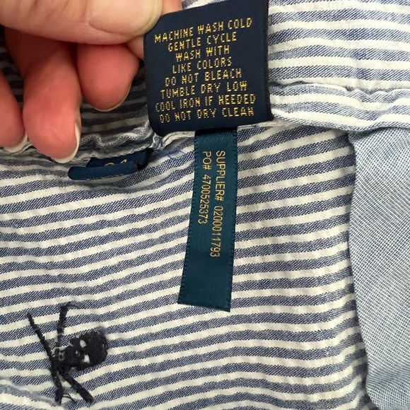 Polo seersucker embroidered shorts - Picture 6 of 6